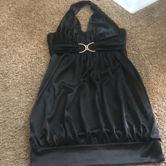 Taboo black jeweled mini halter dress size medium/small - Picture 12 of 16